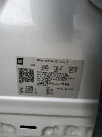 2019 Chevrolet Traverse Lt VIN: 1GNEVHKW1KJ271306 Lot: 56397804