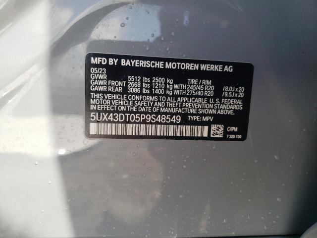 2023 BMW X4 M40I - 5UX43DT05P9S48549