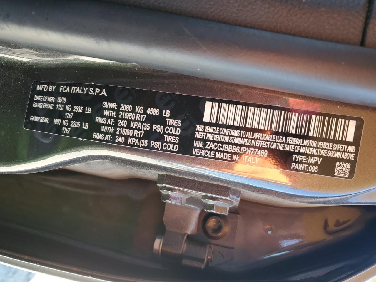 ZACCJBBB6JPH77489 2018 Jeep Renegade Latitude