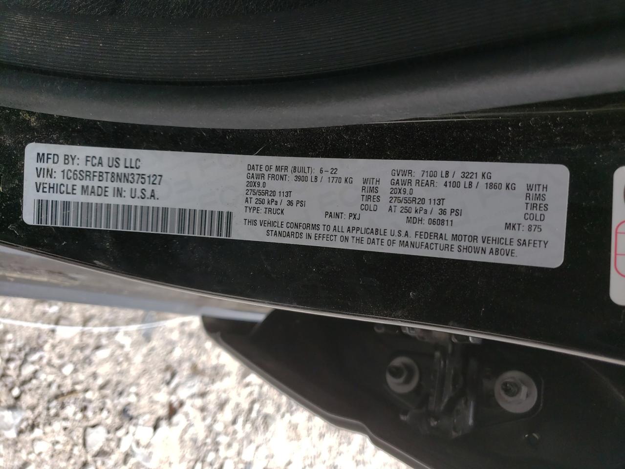 1C6SRFBT8NN375127 2022 Ram 1500 Big Horn/Lone Star