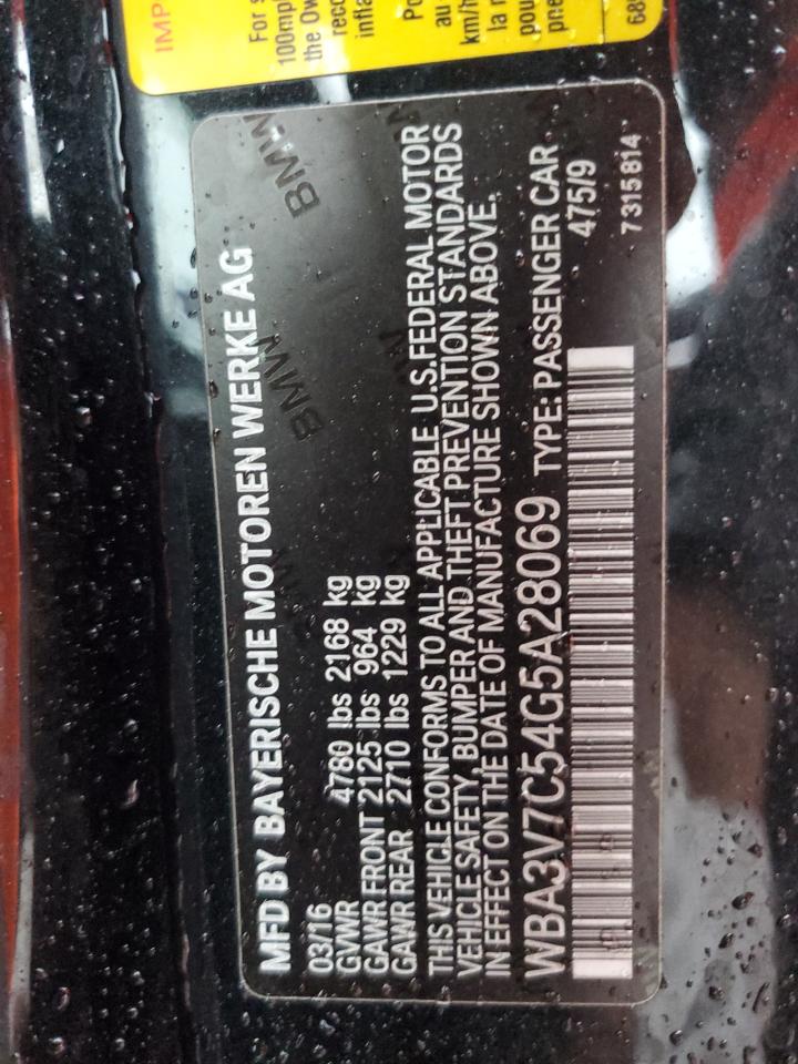 WBA3V7C54G5A28069 2016 BMW 428 I Sulev