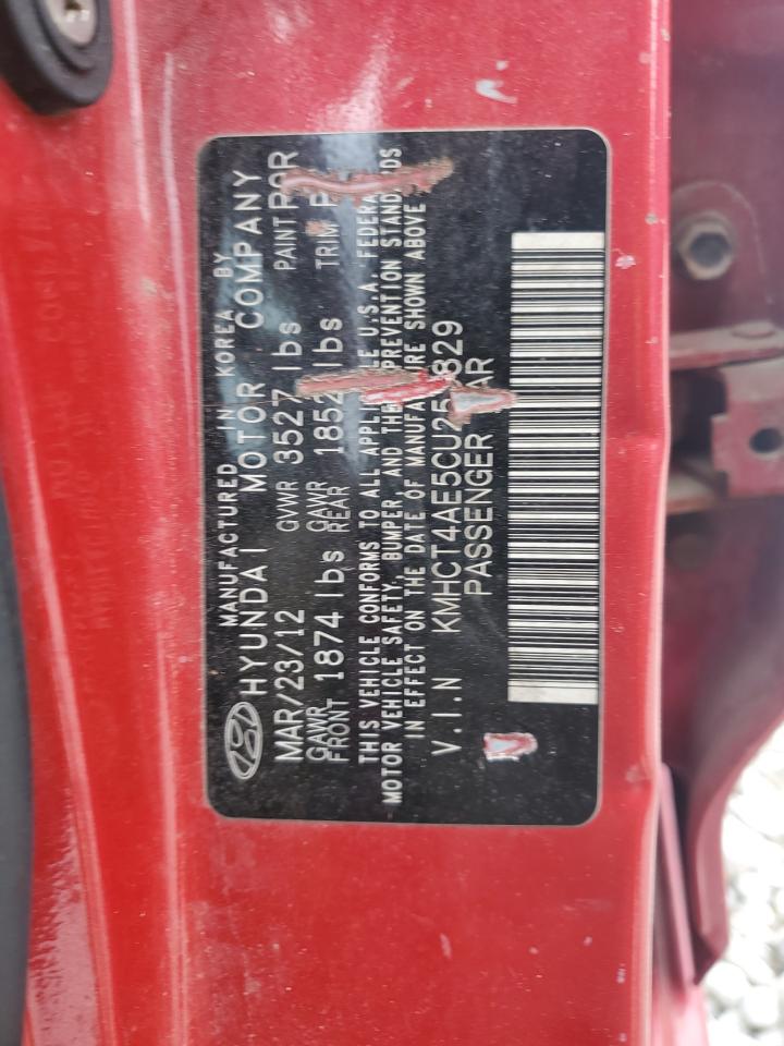 KMHCT4AE5CU253829 2012 Hyundai Accent Gls