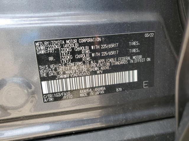 2022 Toyota Rav4 Xle VIN: JTMRWRFV5ND565650 Lot: 55267354