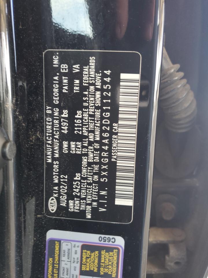 5XXGR4A62DG112544 2013 Kia Optima Sx