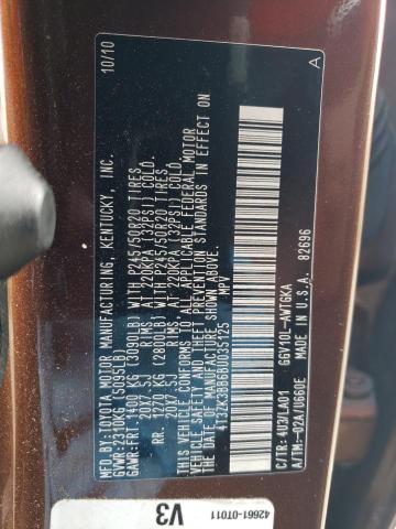 2011 Toyota Venza VIN: 4T3ZK3BB6BU035125 Lot: 56098754