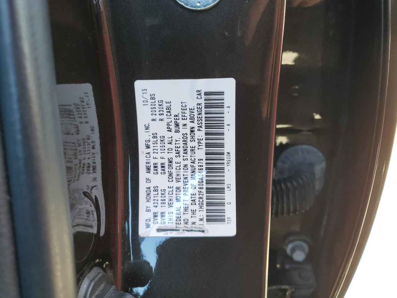 2016 Honda Accord Exl vin: 1HGCR2F80GA046879