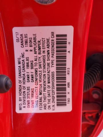 2017 HONDA CIVIC LX - 2HGFC2F55HH530005