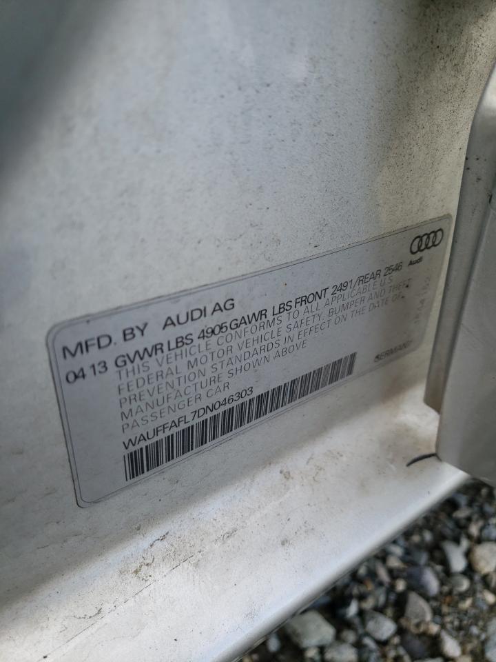 WAUFFAFL7DN046303 2013 Audi A4 Premium Plus