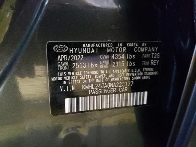 2022 Hyundai Sonata Se VIN: KMHL24JA8NA223177 Lot: 53607144