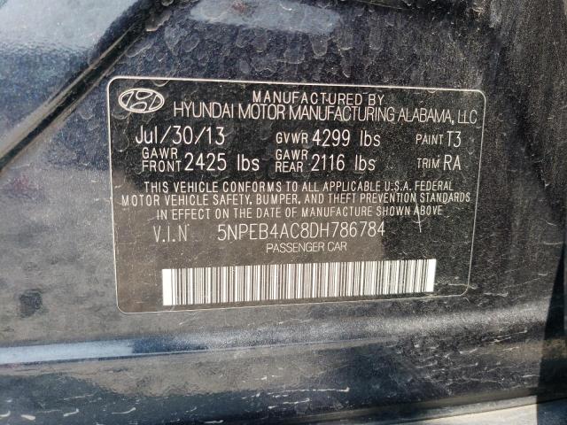 2013 Hyundai Sonata Gls VIN: 5NPEB4AC8DH786784 Lot: 56721624