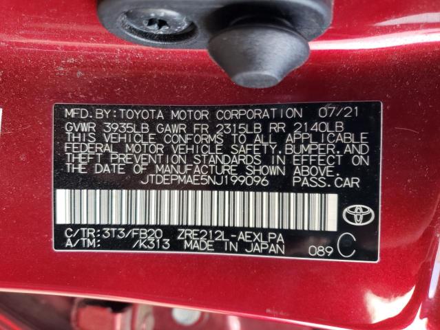 2022 TOYOTA COROLLA LE - JTDEPMAE5NJ199096