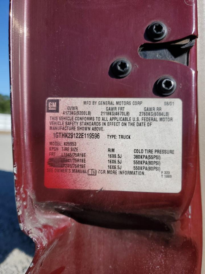 1GTHK29122E119596 2002 GMC Sierra K2500 Heavy Duty