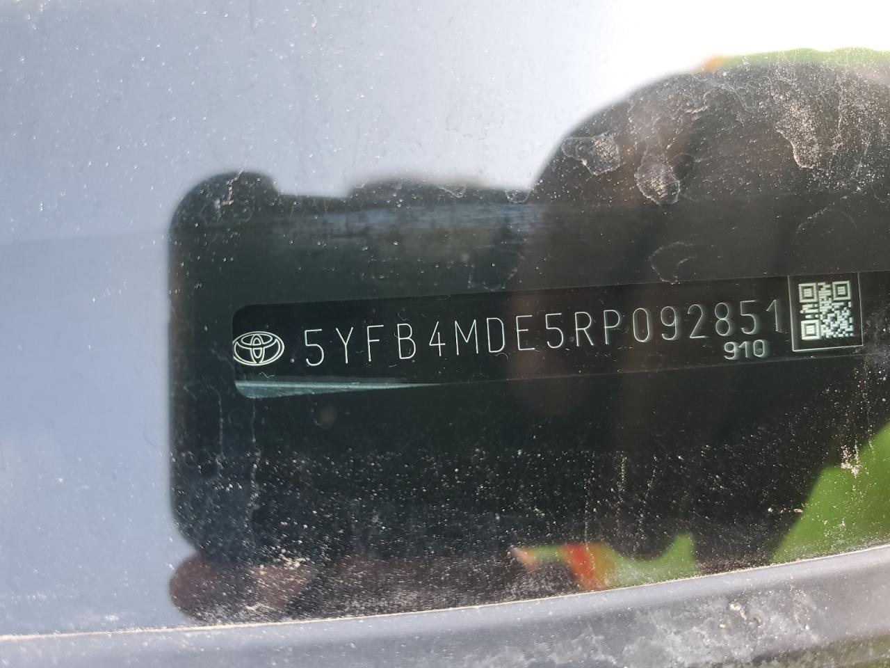 5YFB4MDE5RP092851 2024 Toyota Corolla Le