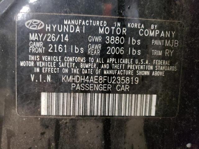 2015 Hyundai Elantra Se VIN: KMHDH4AE8FU235819 Lot: 55333254