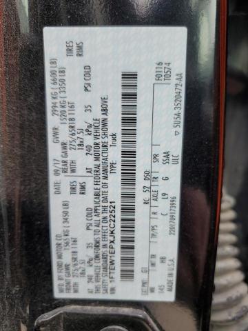 2018 Ford F150 Supercrew VIN: 1FTEW1EPXJKC22521 Lot: 55956254