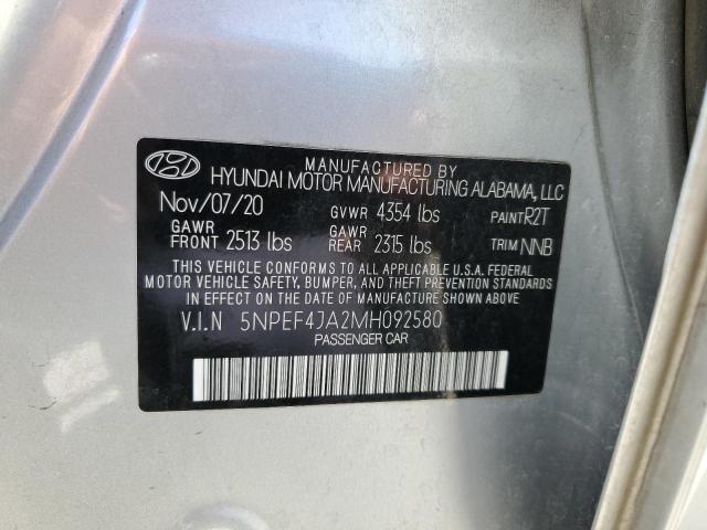 2021 Hyundai Sonata Sel VIN: 5NPEF4JA2MH092580 Lot: 56417764