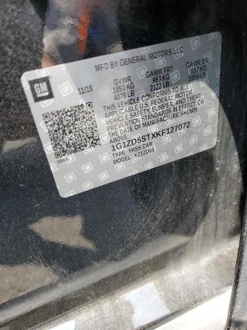 2019 Chevrolet Malibu Lt VIN: 1G1ZD5STXKF127072 Lot: 53741334