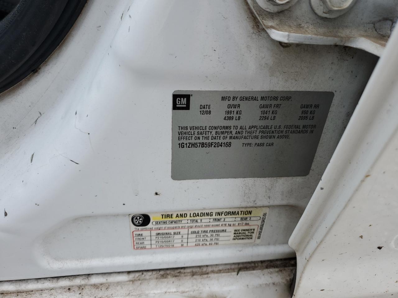 1G1ZH57B59F204168 2009 Chevrolet Malibu 1Lt