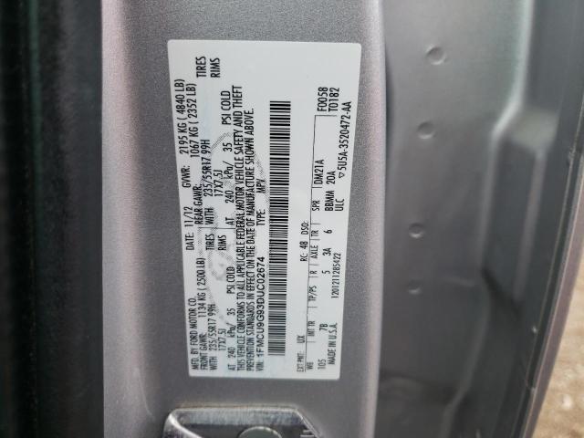 2013 Ford Escape Se VIN: 1FMCU9G93DUC02674 Lot: 54770104