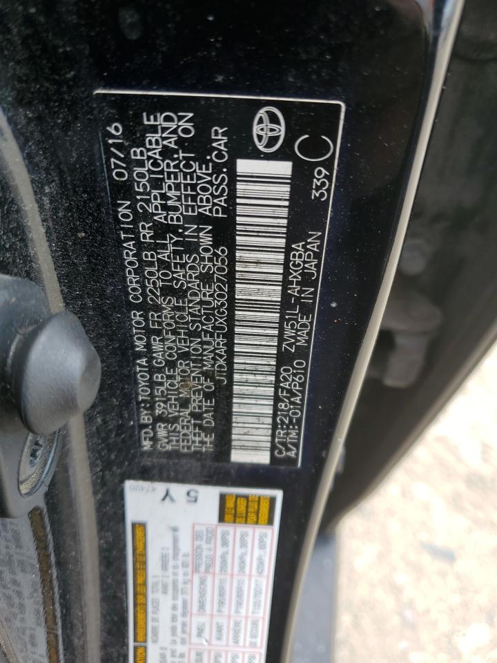 JTDKARFUXG3027056 2016 Toyota Prius