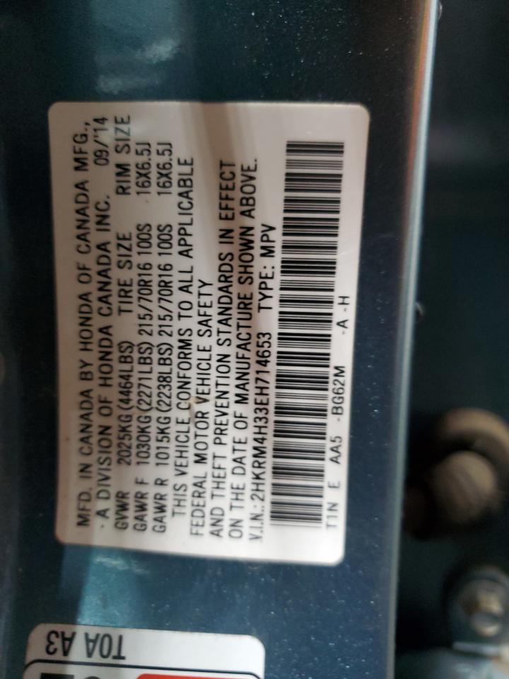 2HKRM4H33EH714653 2014 Honda Cr-V Lx