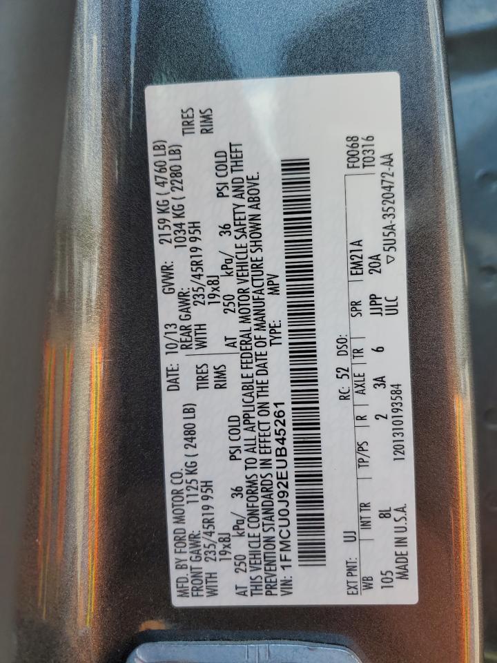 1FMCU0J92EUB45261 2014 Ford Escape Titanium