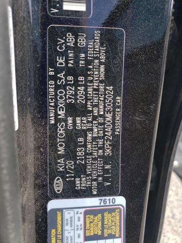 2021 Kia Forte Fe VIN: 3KPF24AD0ME305024 Lot: 53104414