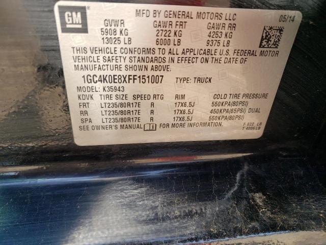 2015 Chevrolet Silverado K3500 Ltz VIN: 1GC4K0E8XFF151007 Lot: 53874574