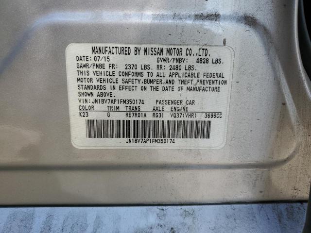 2015 Infiniti Q50 Base VIN: JN1BV7AP1FM350174 Lot: 56071934