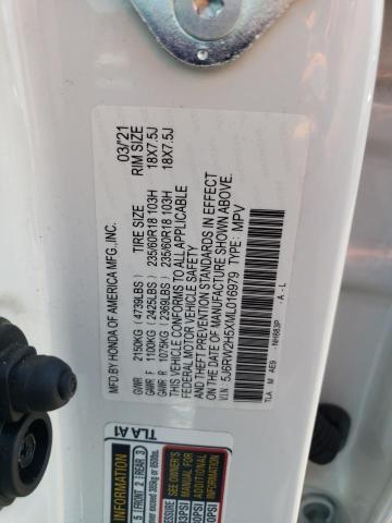 2021 Honda Cr-V Ex VIN: 5J6RW2H5XML016979 Lot: 55850434