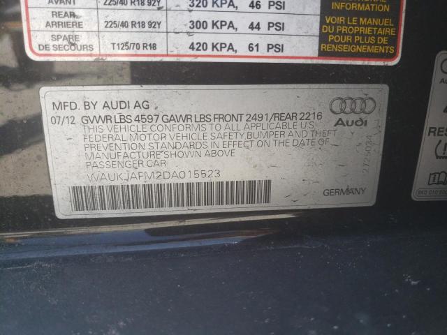 2013 Audi A3 Premium Plus VIN: WAUKJAFM2DA015523 Lot: 53564324