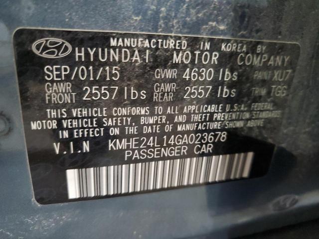 2016 HYUNDAI SONATA HYB - KMHE24L14GA023678