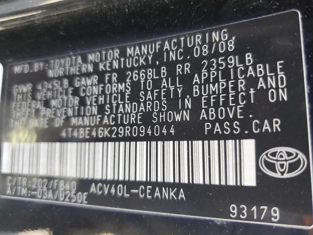 4T4BE46K29R094044 2009 Toyota Camry Base