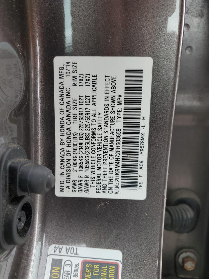 2HKRM4H72FH603659 2015 Honda Cr-V Exl