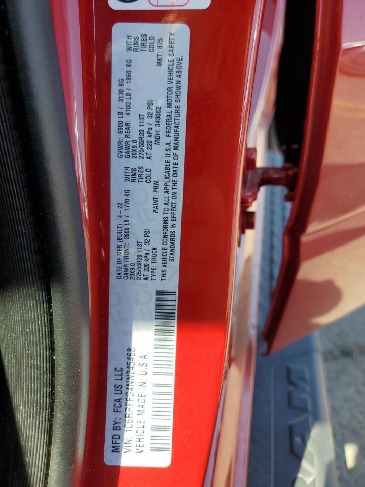 1C6RRFFG4NN245468 2022 Ram 1500 Big Horn/Lone Star