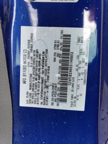 2005 Ford Mustang Gt VIN: 1ZVFT82H055140852 Lot: 53908654