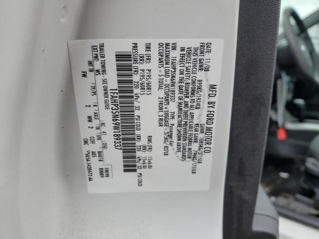 2009 Ford Focus Se VIN: 1FAHP35N69W189337 Lot: 53964394