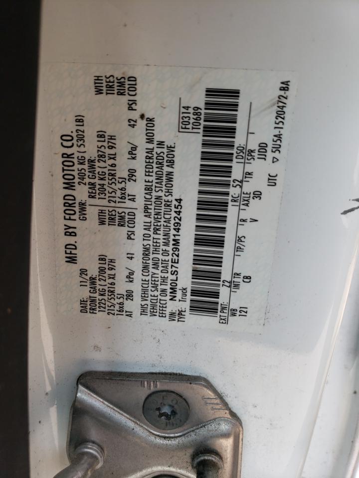 NM0LS7E29M1492454 2021 Ford Transit Connect Xl