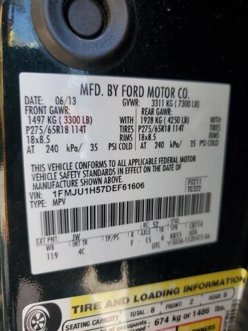 2013 Ford Expedition Xlt VIN: 1FMJU1H57DEF61606 Lot: 53901374