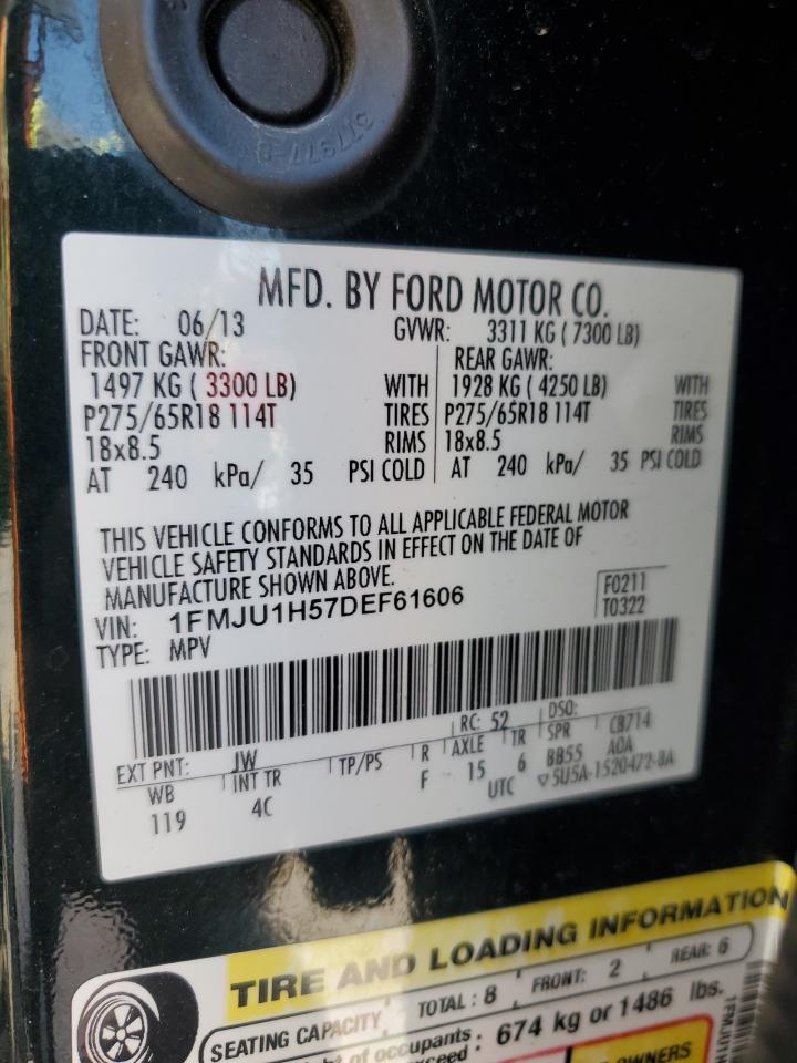 1FMJU1H57DEF61606 2013 Ford Expedition Xlt