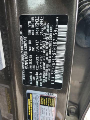 2014 Hyundai Santa Fe Sport VIN: 5XYZU3LB9EG167159 Lot: 54038754