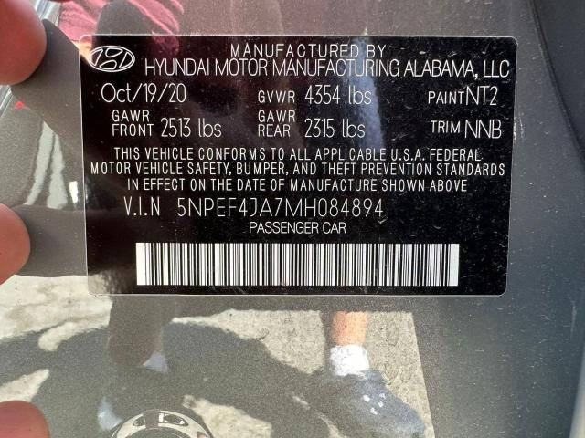 2021 Hyundai Sonata Sel VIN: 5NPEF4JA7MH084894 Lot: 56722484