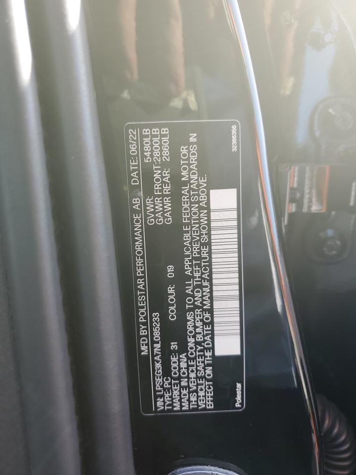 LPSEG3KA7NL085233 2022 Polestar 2