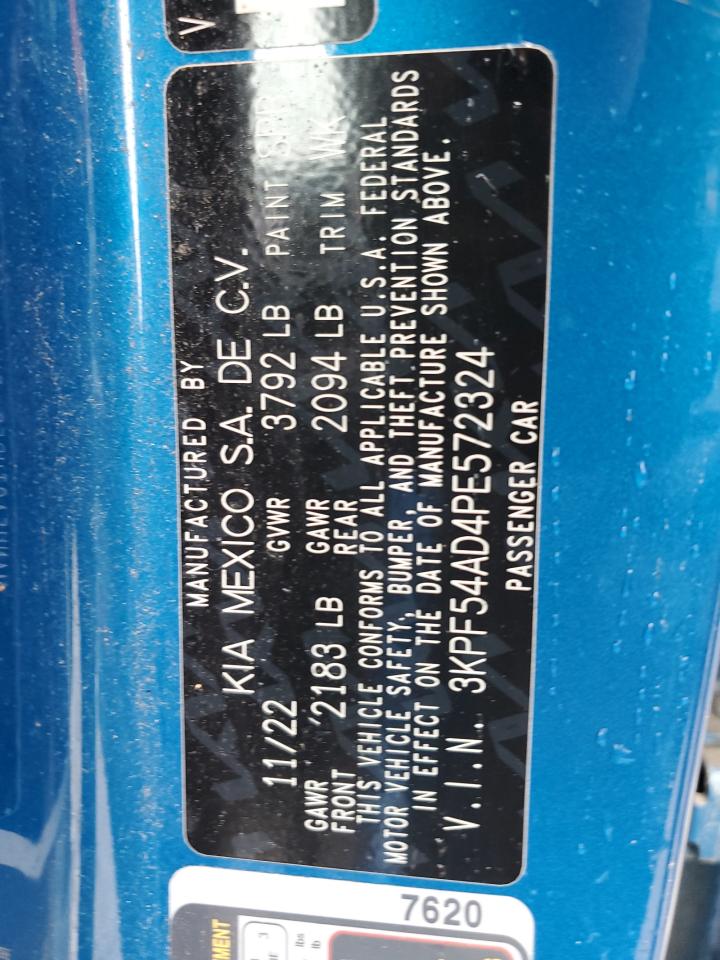 3KPF54AD4PE572324 2023 Kia Forte Gt Line