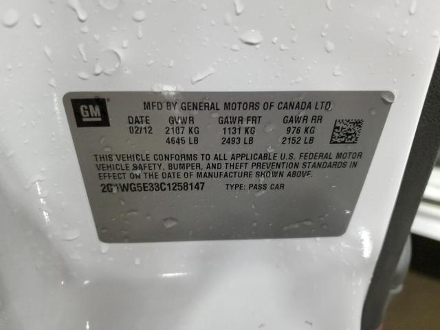 2012 Chevrolet Impala Lt VIN: 2G1WG5E33C1258147 Lot: 53260344