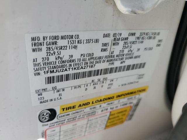 2019 Ford Expedition Limited VIN: 1FMJU2AT1KEA27187 Lot: 56648914