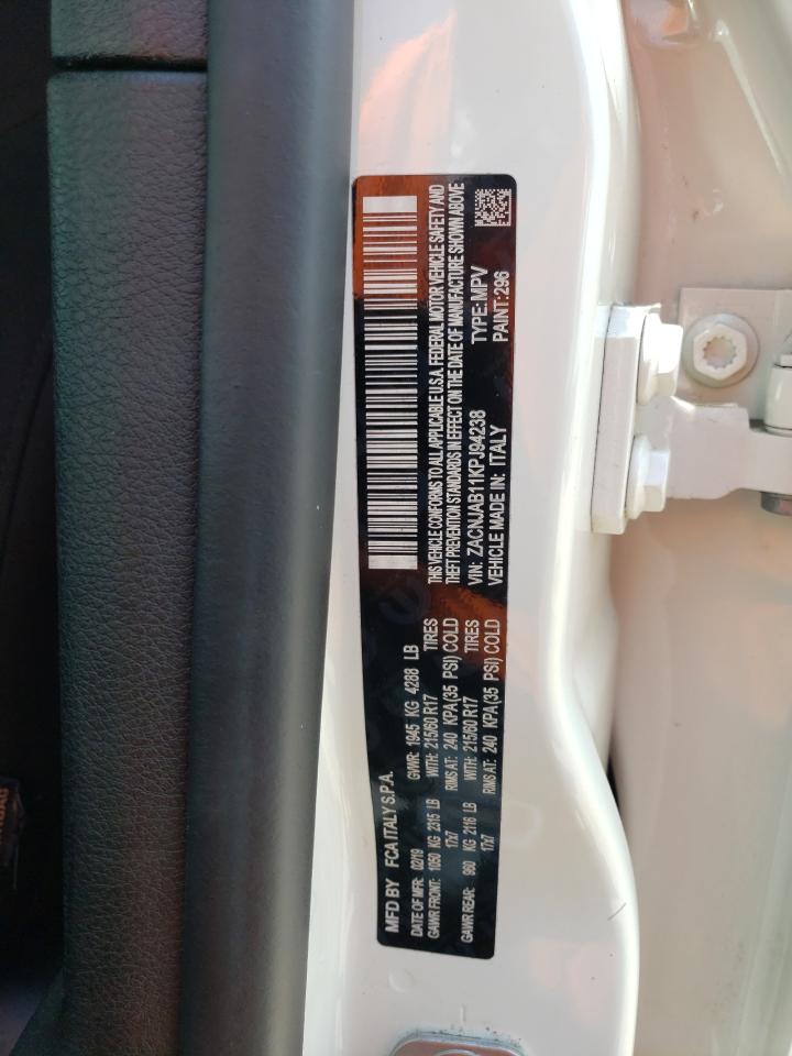 ZACNJAB11KPJ94238 2019 Jeep Renegade Latitude