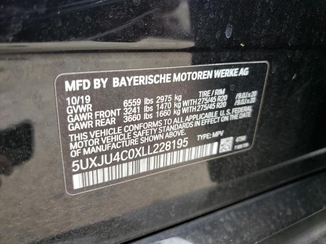 2020 BMW X5 M50I VIN: 5UXJU4C0XLL228195 Lot: 55936664