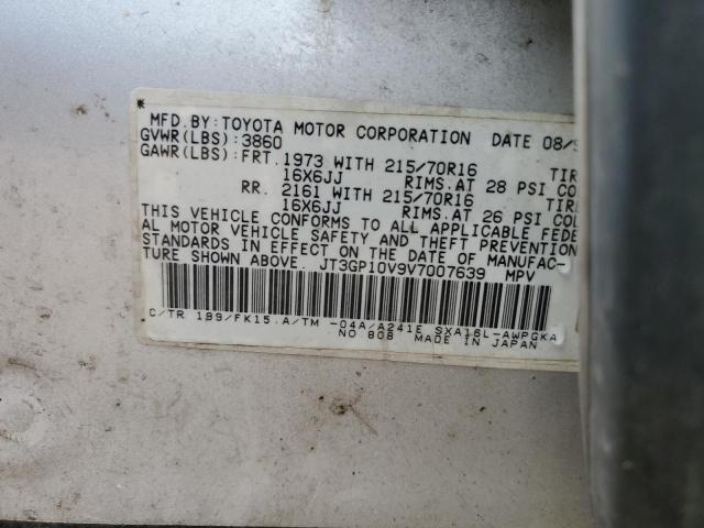 1997 Toyota Rav4 VIN: JT3GP10V9V7007639 Lot: 55364764