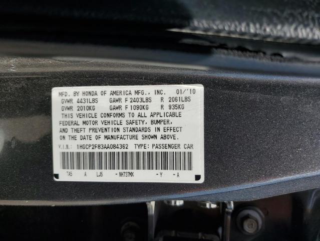 2010 Honda Accord Exl VIN: 1HGCP2F83AA084362 Lot: 54717134